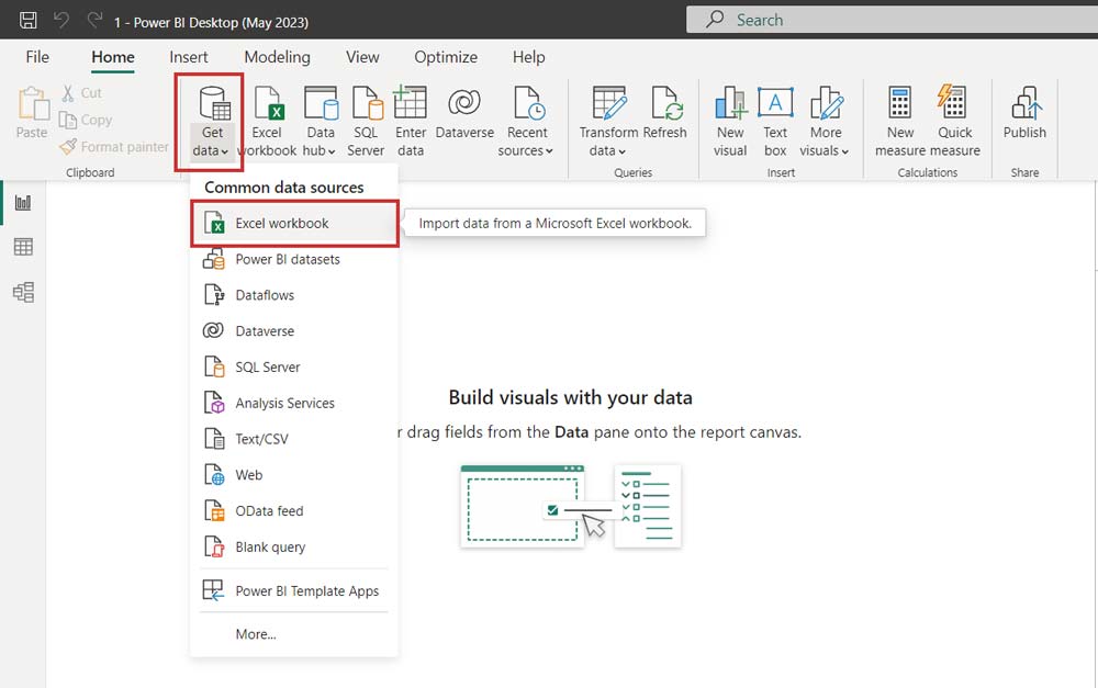 وارد کردن دیتا از اکسل داخل Power BI