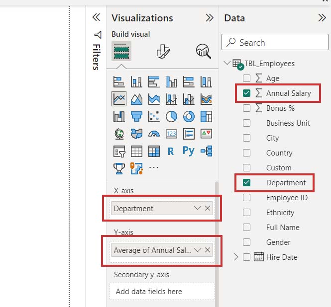 رسم نمودار در Power BI