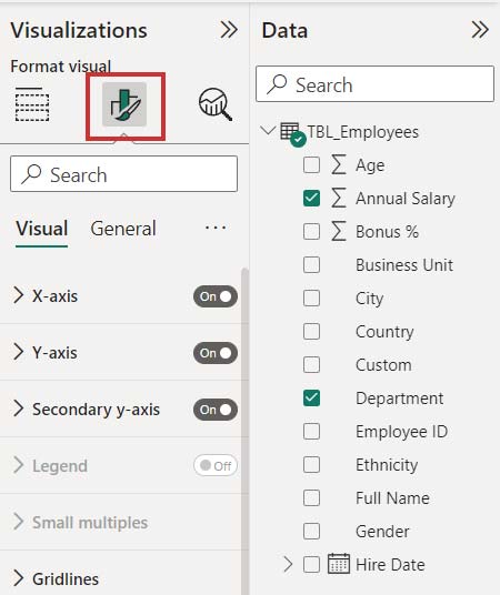 شخصی سازی نمودار در Power BI