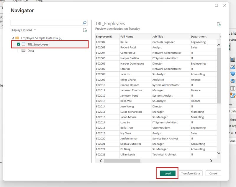 وارد کردن دیتا از اکسل داخل Power BI
